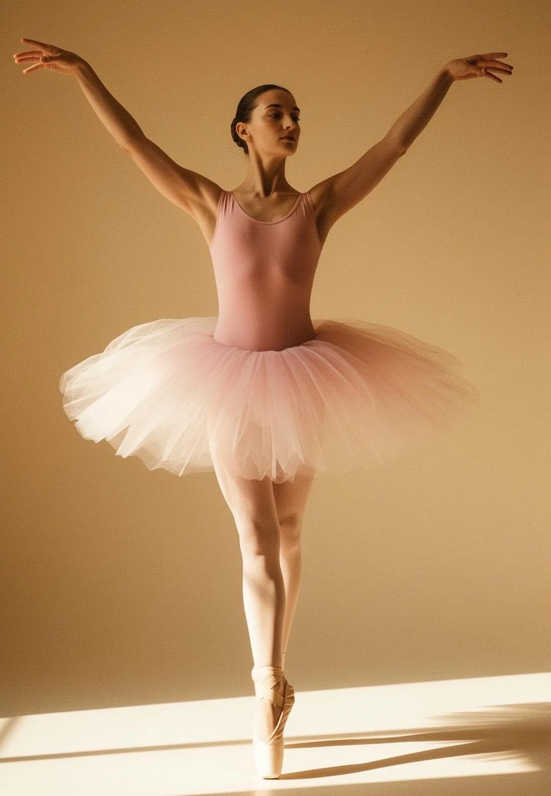 Μπαλαρίνα σε ροζ τούτου και κορμάκι, premium dance wear The Dance Club Θεσσαλονίκη